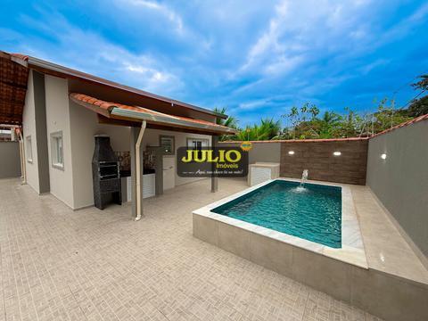 Casa Nova com Piscina e Área Gourmet à Venda em Cibratel II – Itanhaém/SP | 2 Dormitórios e Próxima da Praia