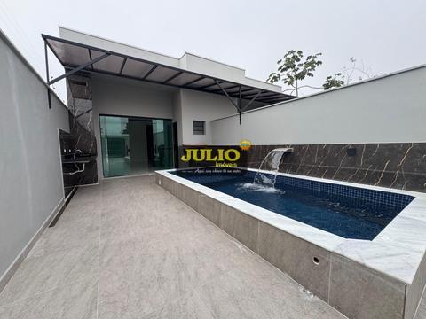 CASA NOVA COM PISCINA À VENDA EM MONGAGUÁ/SP | 3 DORMITÓRIOS, SUÍTE, ÁREA GOURMET E EXCELENTE ACABAMENTO